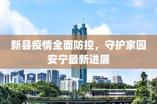 新县疫情全面防控，守护家园安宁最新进展