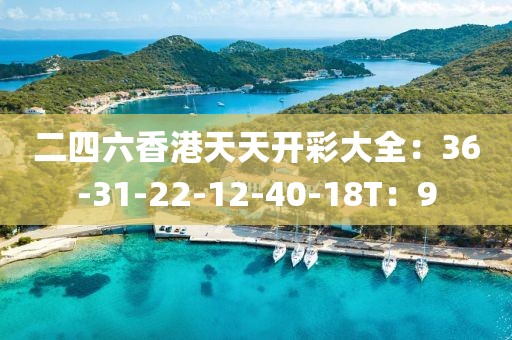 二四六香港天天开彩大全：36-31-22-12-40-18T：9
