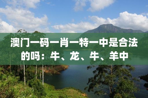 澳门一码一肖一特一中是合法的吗：牛、龙、牛、羊中