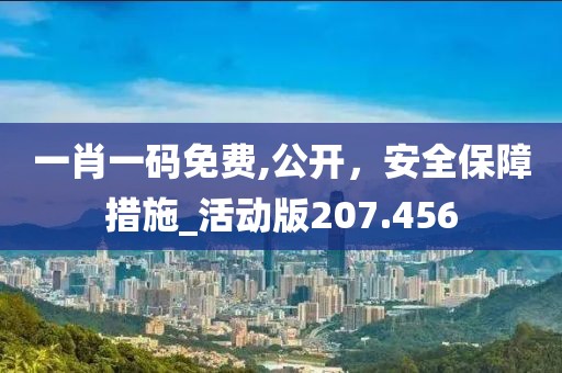 一肖一码免费,公开，安全保障措施_活动版207.456