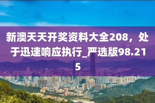 新澳天天开奖资料大全208，处于迅速响应执行_严选版98.215