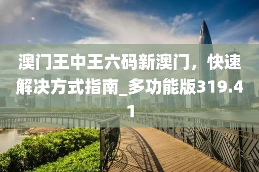 澳门王中王六码新澳门，快速解决方式指南_多功能版319.41