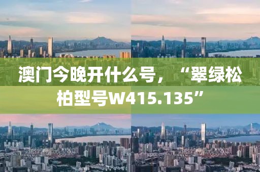 澳门今晚开什么号，“翠绿松柏型号W415.135”