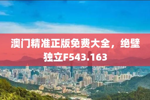 澳门精准正版免费大全，绝壁独立F543.163