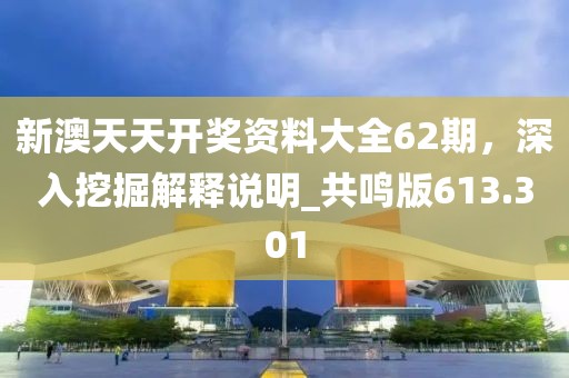 新澳天天开奖资料大全62期，深入挖掘解释说明_共鸣版613.301