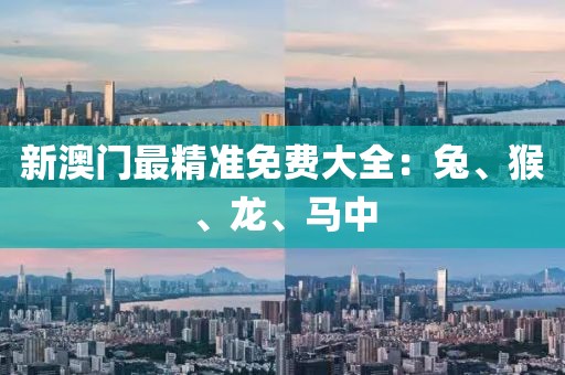 新澳门最精准免费大全：兔、猴、龙、马中