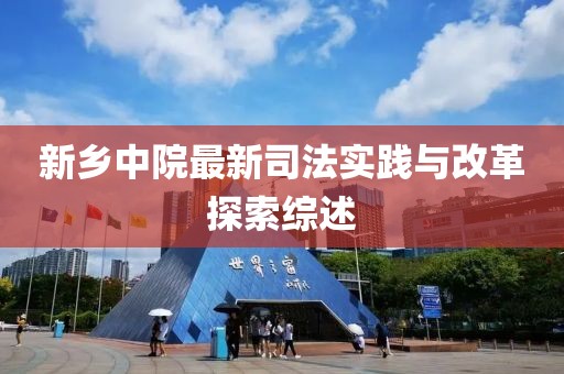 新乡中院最新司法实践与改革探索综述