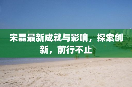 宋磊最新成就与影响，探索创新，前行不止