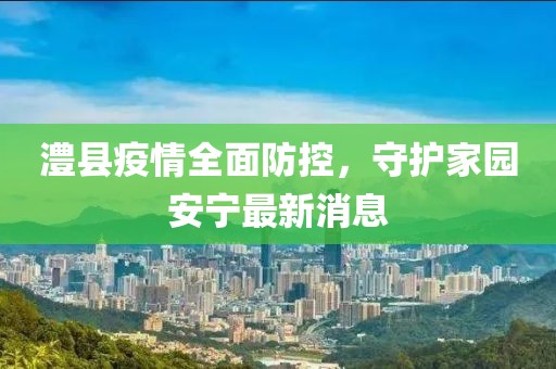 澧县疫情全面防控，守护家园安宁最新消息