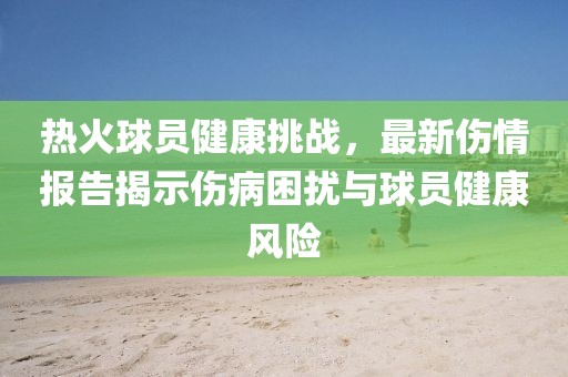 热火球员健康挑战，最新伤情报告揭示伤病困扰与球员健康风险