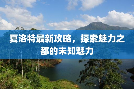 夏洛特最新攻略，探索魅力之都的未知魅力