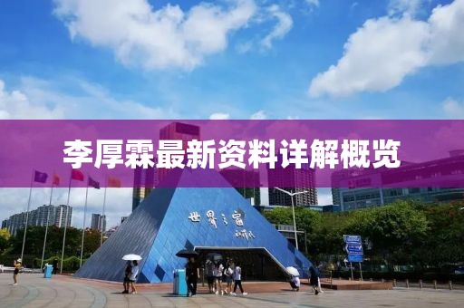 李厚霖最新资料详解概览