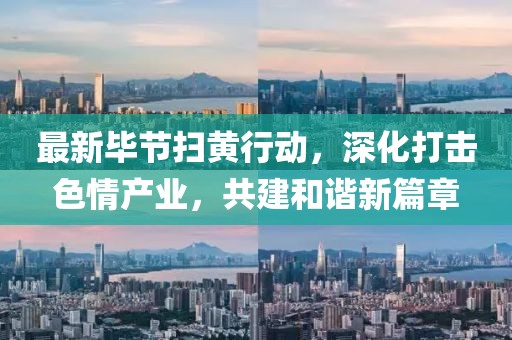最新毕节扫黄行动，深化打击色情产业，共建和谐新篇章