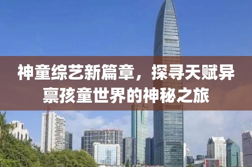 神童综艺新篇章，探寻天赋异禀孩童世界的神秘之旅