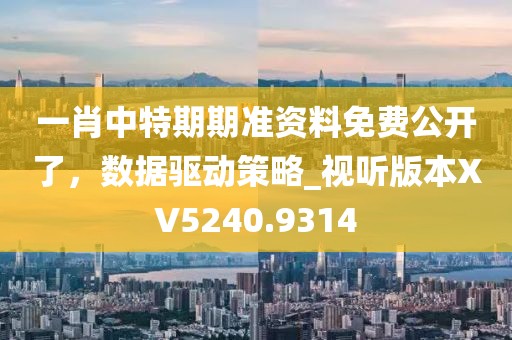 一肖中特期期准资料免费公开了，数据驱动策略_视听版本XV5240.9314