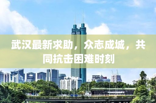 武汉最新求助，众志成城，共同抗击困难时刻