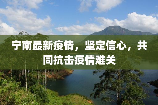 宁南最新疫情，坚定信心，共同抗击疫情难关