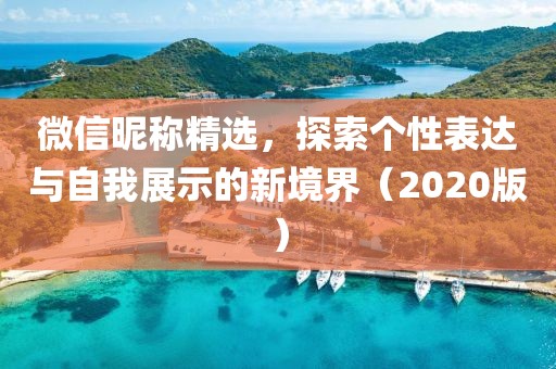 微信昵称精选，探索个性表达与自我展示的新境界（2020版）