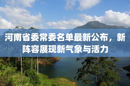 河南省委常委名单最新公布，新阵容展现新气象与活力