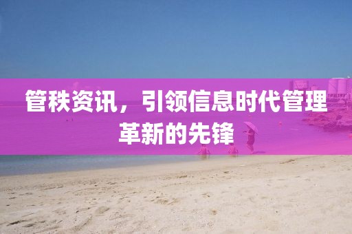 管秩资讯，引领信息时代管理革新的先锋
