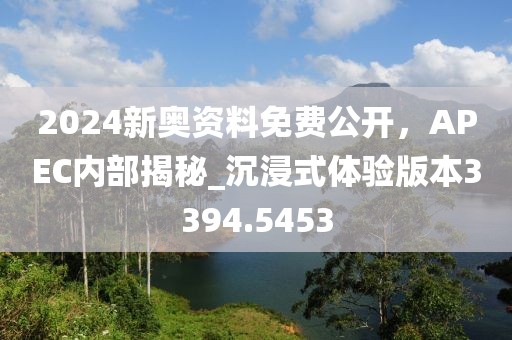 2024新奥资料免费公开，APEC内部揭秘_沉浸式体验版本3394.5453
