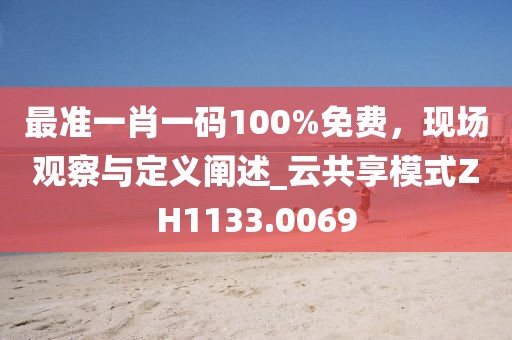 最准一肖一码100%免费，现场观察与定义阐述_云共享模式ZH1133.0069