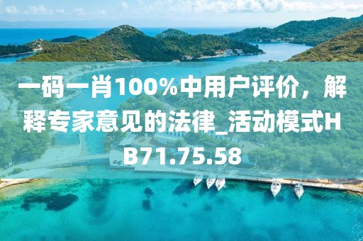 一码一肖100%中用户评价，解释专家意见的法律_活动模式HB71.75.58