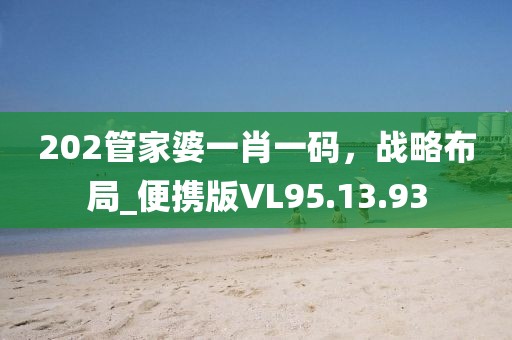 202管家婆一肖一码，战略布局_便携版VL95.13.93