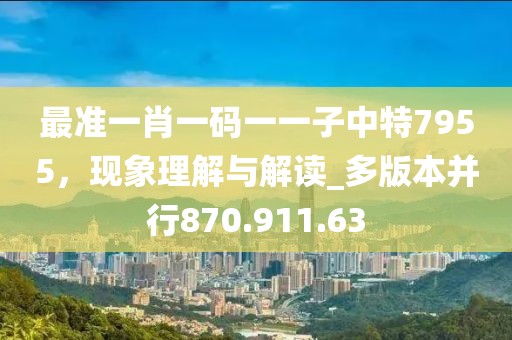 最准一肖一码一一子中特7955，现象理解与解读_多版本并行870.911.63