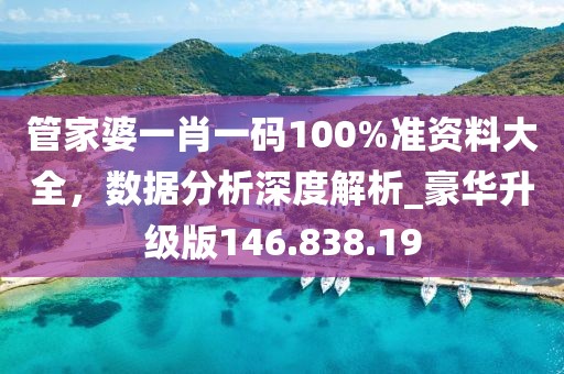 管家婆一肖一码100%准资料大全，数据分析深度解析_豪华升级版146.838.19