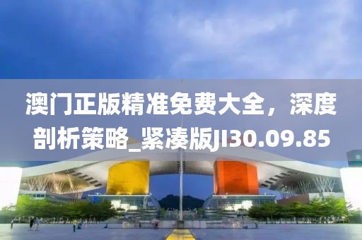 澳门正版精准免费大全，深度剖析策略_紧凑版JI30.09.85