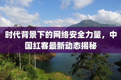 时代背景下的网络安全力量，中国红客最新动态揭秘