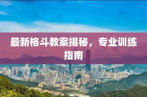 最新格斗教案揭秘，专业训练指南